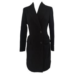 Moschino black wool long coat
