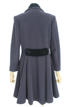 Moschino Black Wool Mohair Frock Coat Vintage 90s