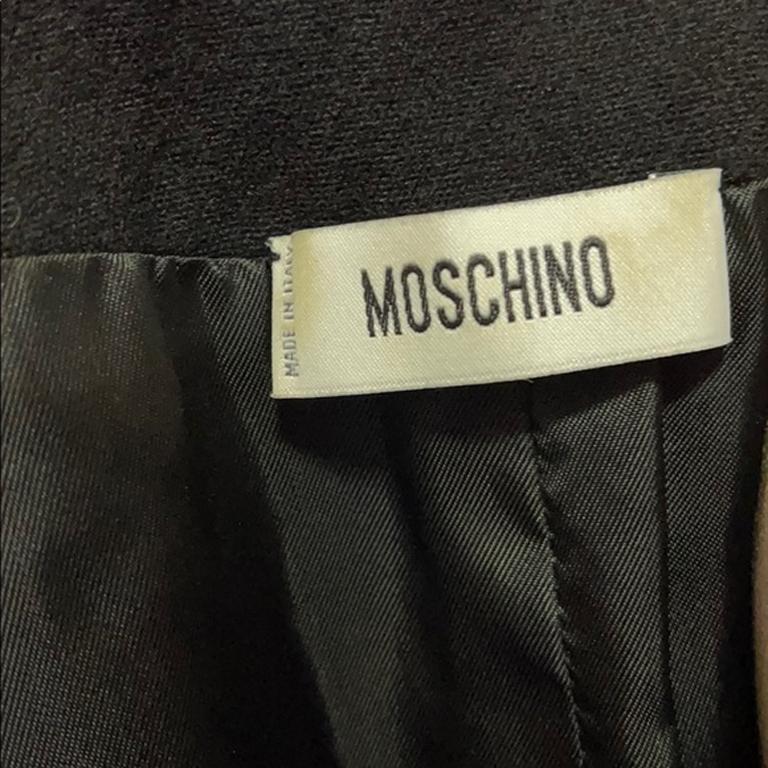 Moschino Black Wool Safety Pin Vest For Sale 5