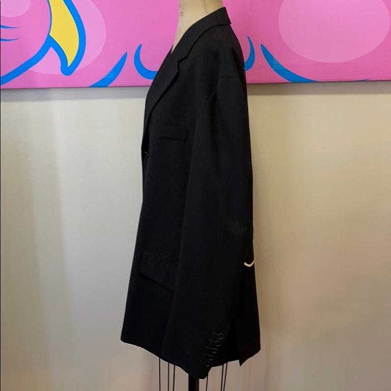 Moschino Black Wool This Many Is Not A Toy Blazer For Sale 6