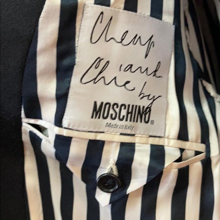 Moschino Black Wool This Many Is Not A Toy Blazer For Sale 11