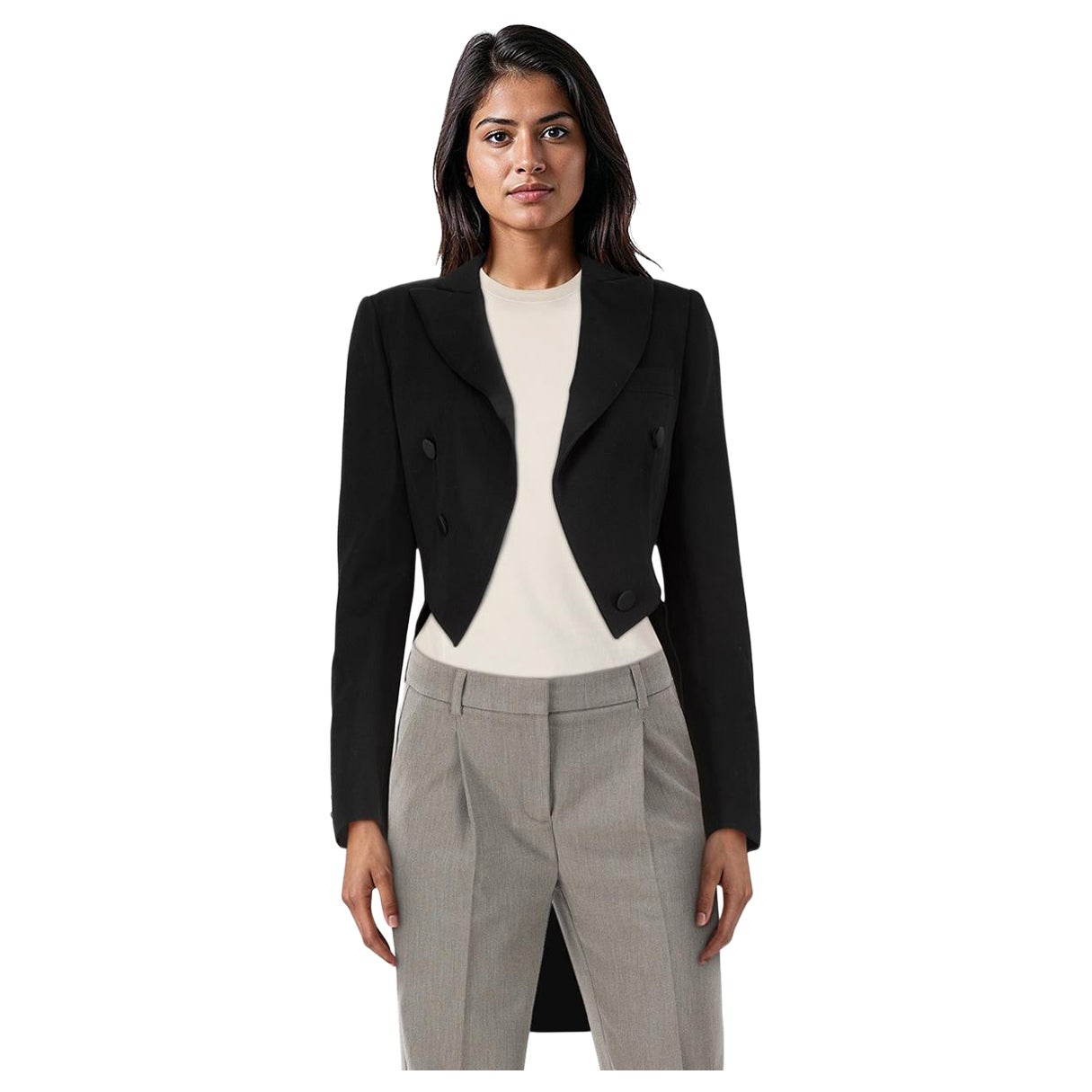 Moschino Black Wool Top Coat Size L