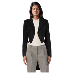 Moschino Black Wool Top Coat Size L