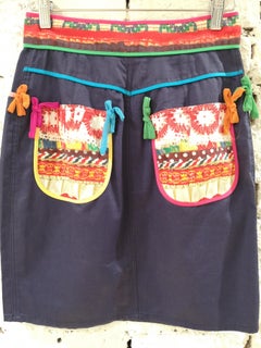 Moschino blue cotton skirt