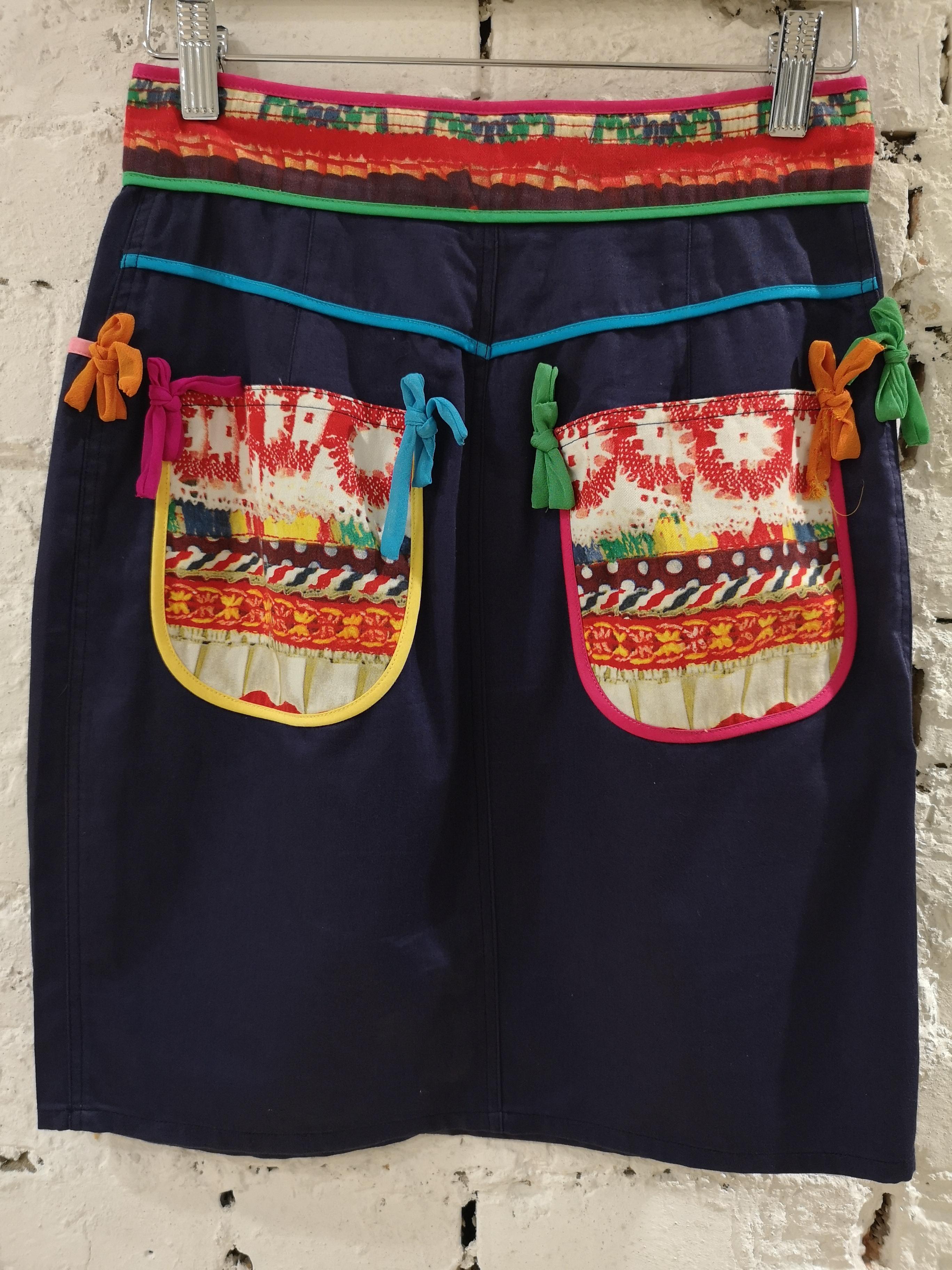 Women's Moschino blue cotton skirt For Sale