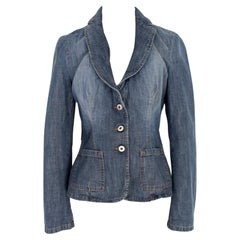 Moschino Blue Denim Jeans Blazer 1990s