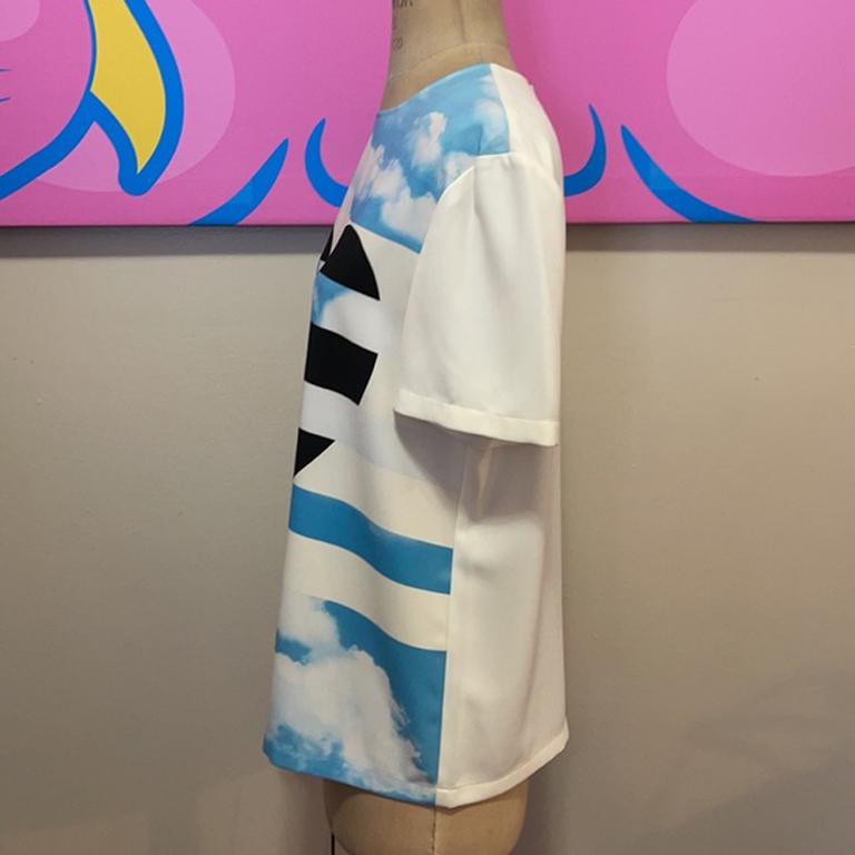 Camicetta Moschino Blue Heart Clouds 1
