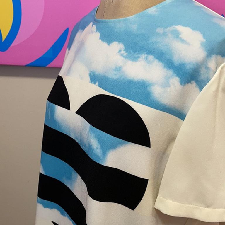 Camicetta Moschino Blue Heart Clouds 2