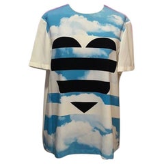 Moschino Blue Heart Clouds Blouse