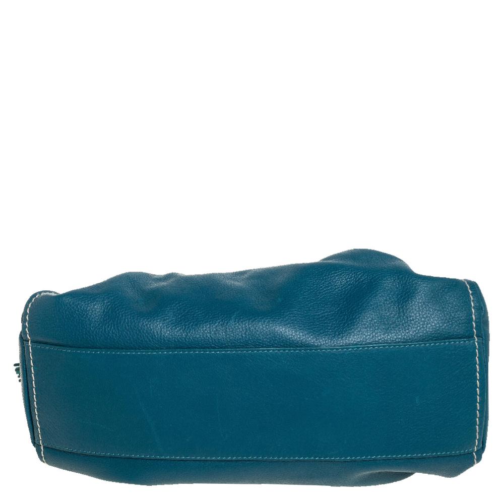 Moschino Blue Leather Satchel 6