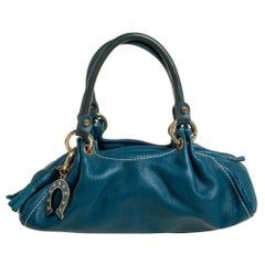 Moschino sac en cuir bleu