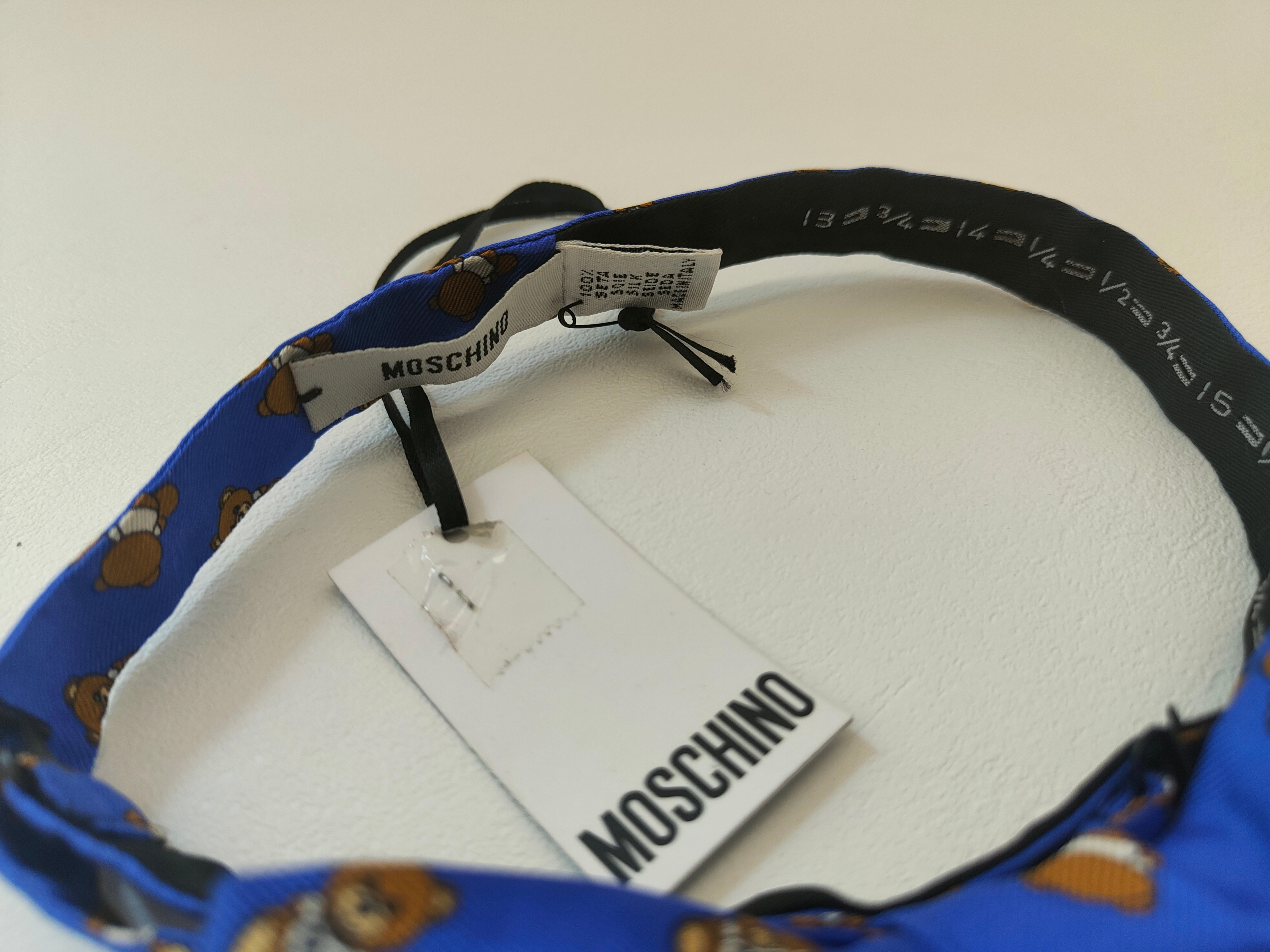 Moschino Blue multicoloured bow tie NWOT In New Condition For Sale In Capri, IT