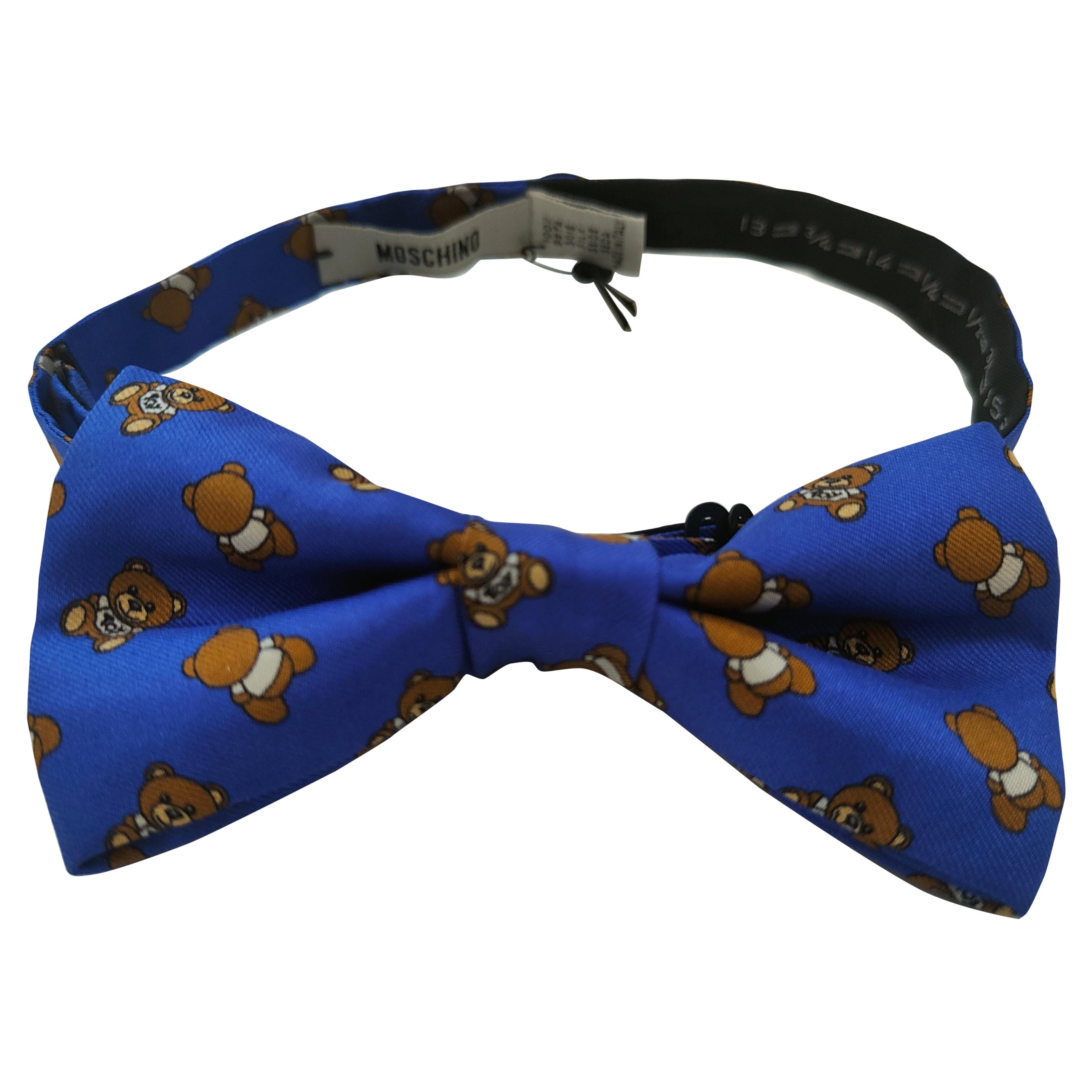 Moschino Blaue mehrfarbige Schleife mit Schleife NWOT