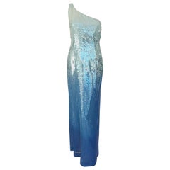 MOSCHINO blue ombre sequin gown