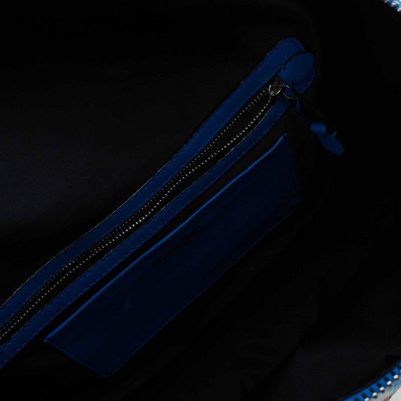 Women's Moschino Blue PVC Fresh Couture Print Backpack