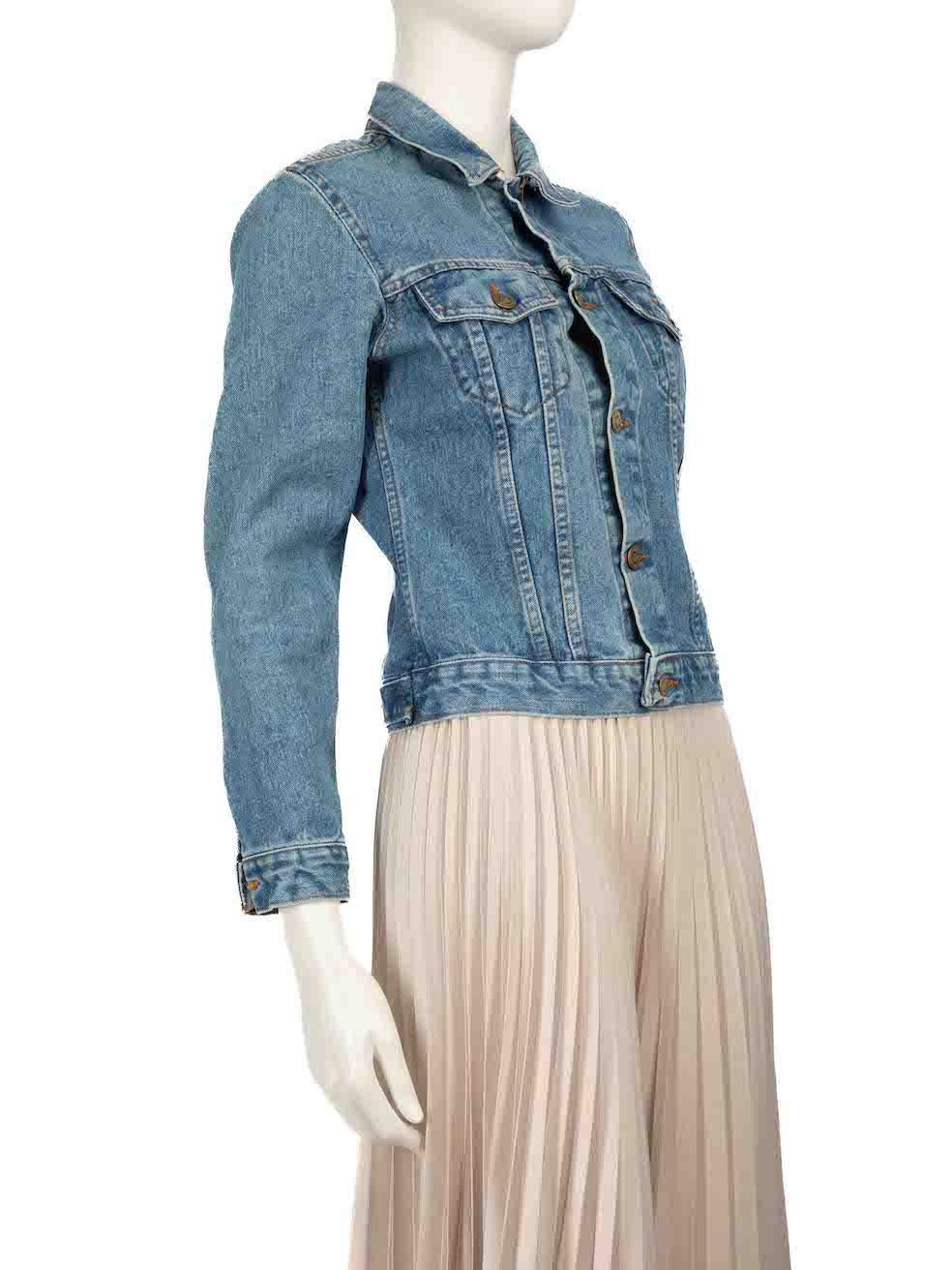 CONDITION is Very good. Minimal wear to the jacket is evident. Minimal wear to the collar is seen with discolouration marks and pulls to the weave at the end of the collar on this used Moschino Cheap And Chic designer resale item.
 
 
 
 Details
 
