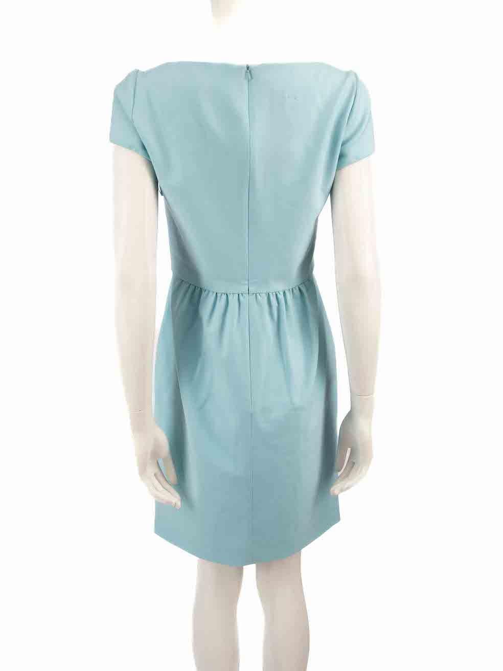 Moschino Blue Sweetheart Neckline Mini Dress Size M In Excellent Condition For Sale In London, GB