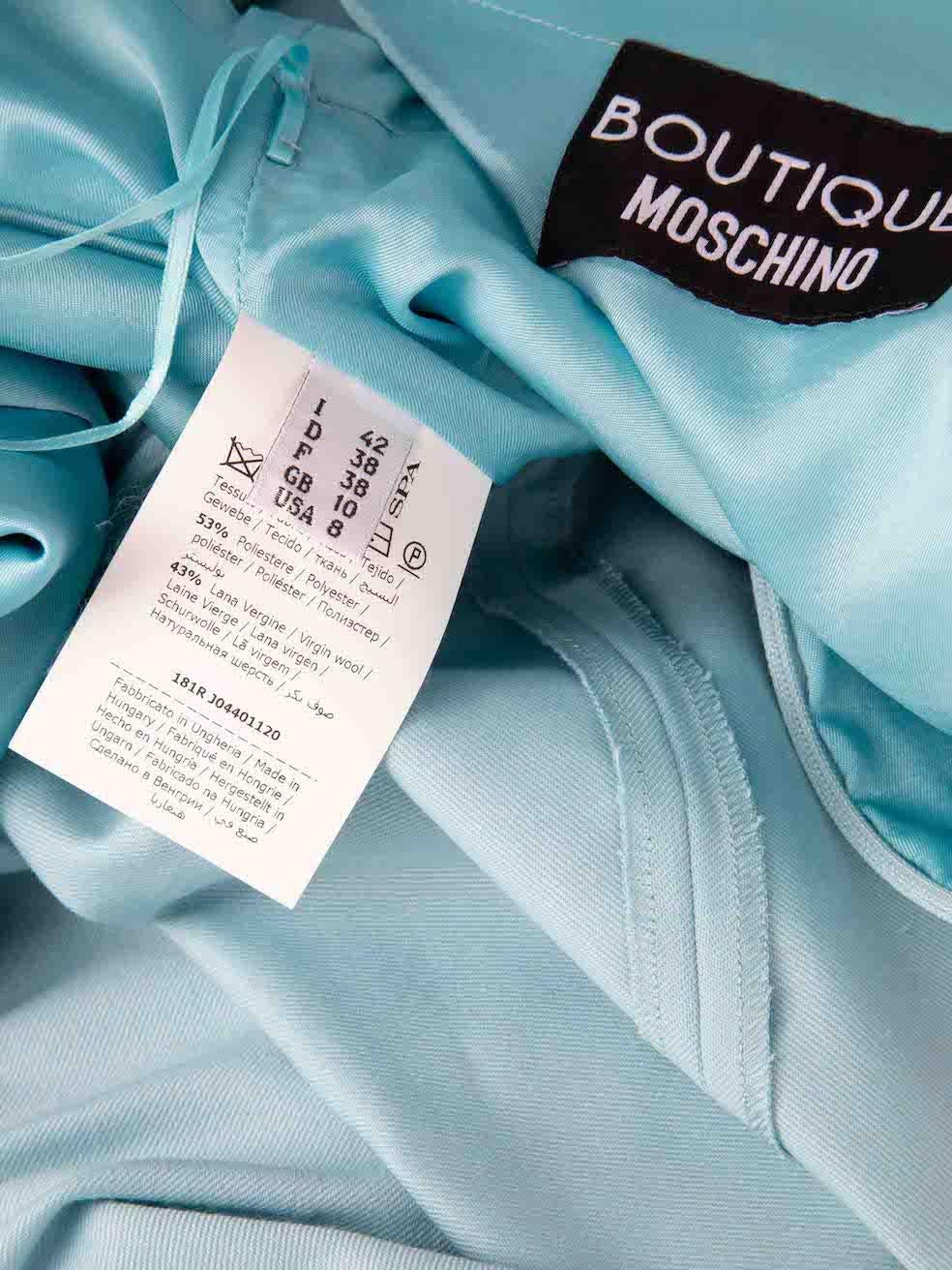 Moschino Blue Sweetheart Neckline Mini Dress Size M For Sale 4