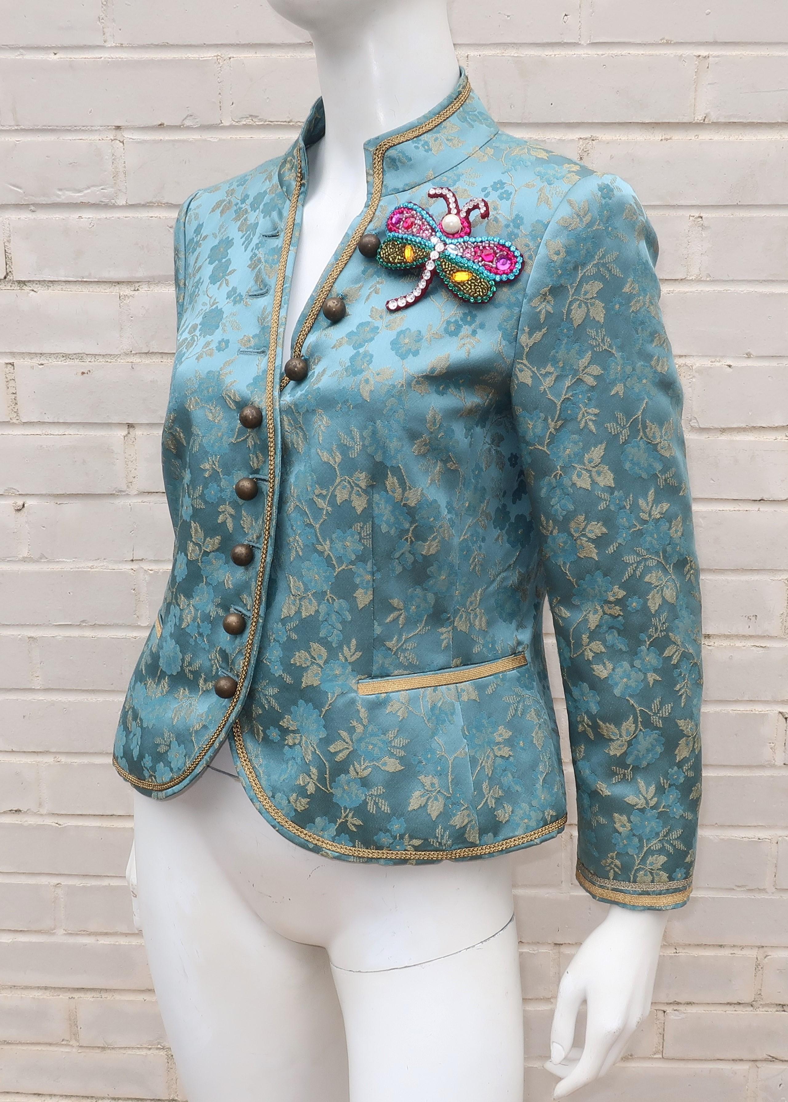 Moschino ‘Bollywood’ Brocade Jacket With Dragonfly Motif 3