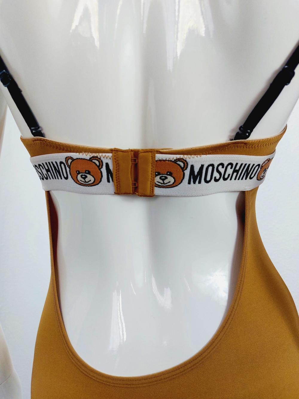 Moschino Boobs Iconic Teddy Bear Cub Bodysuit Nude Swimsuit Bra Beach Swimwear For Sale 3