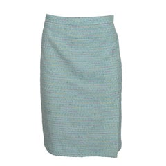 Moschino Boutique Blue Cotton Boucle Short Skirt 2000s