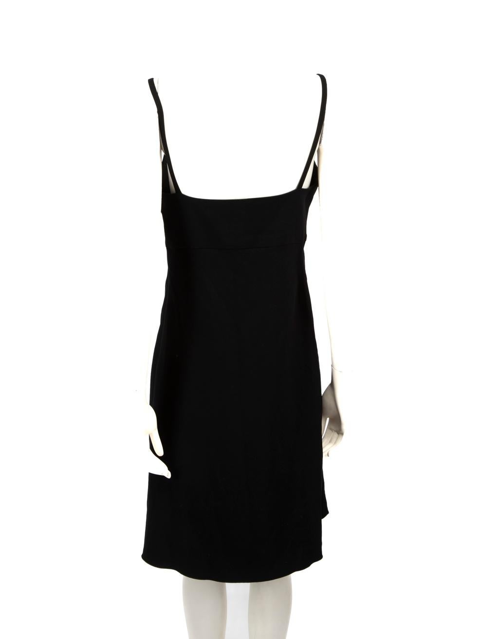 Moschino Boutique Moschino Black Spaghetti Dress Size L In Good Condition For Sale In London, GB