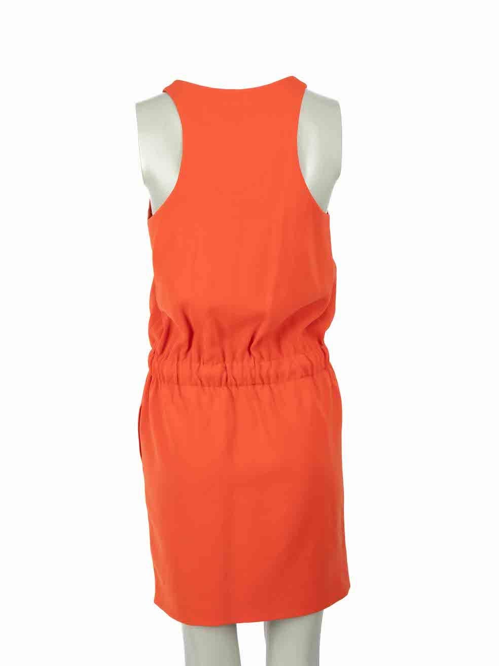 Red Moschino Boutique Moschino Orange Drawstring Waist Mini Dress Size S