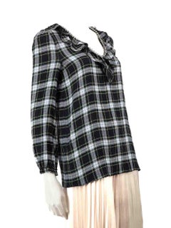Moschino Boutique Moschino Tartan Pattern Gemstone Detail Top Size S