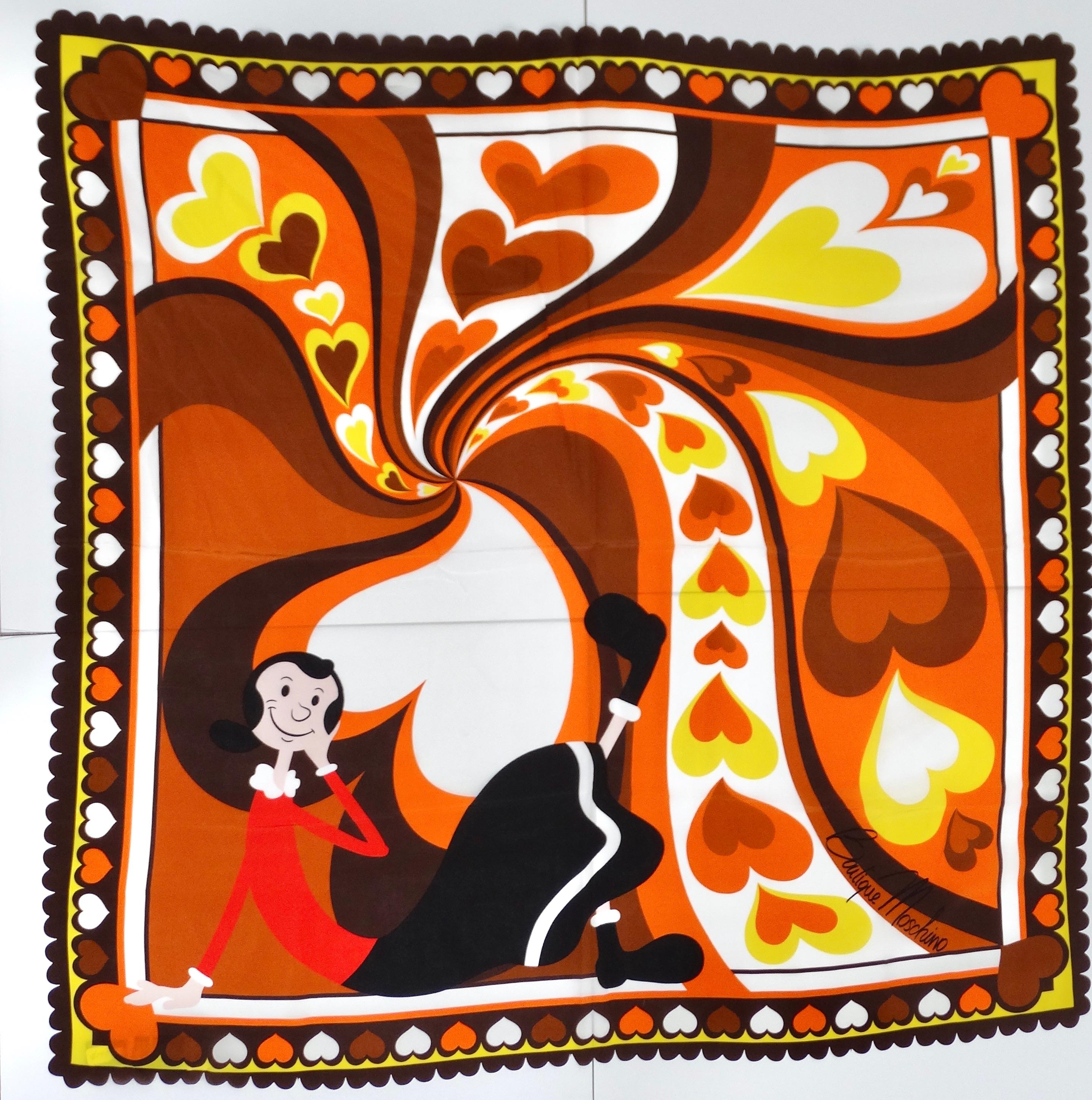 Moschino Boutique Olive Oyl Scarf For Sale