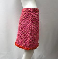 Moschino Boutique Rosa & Schwarzer Tweed-Rock-6