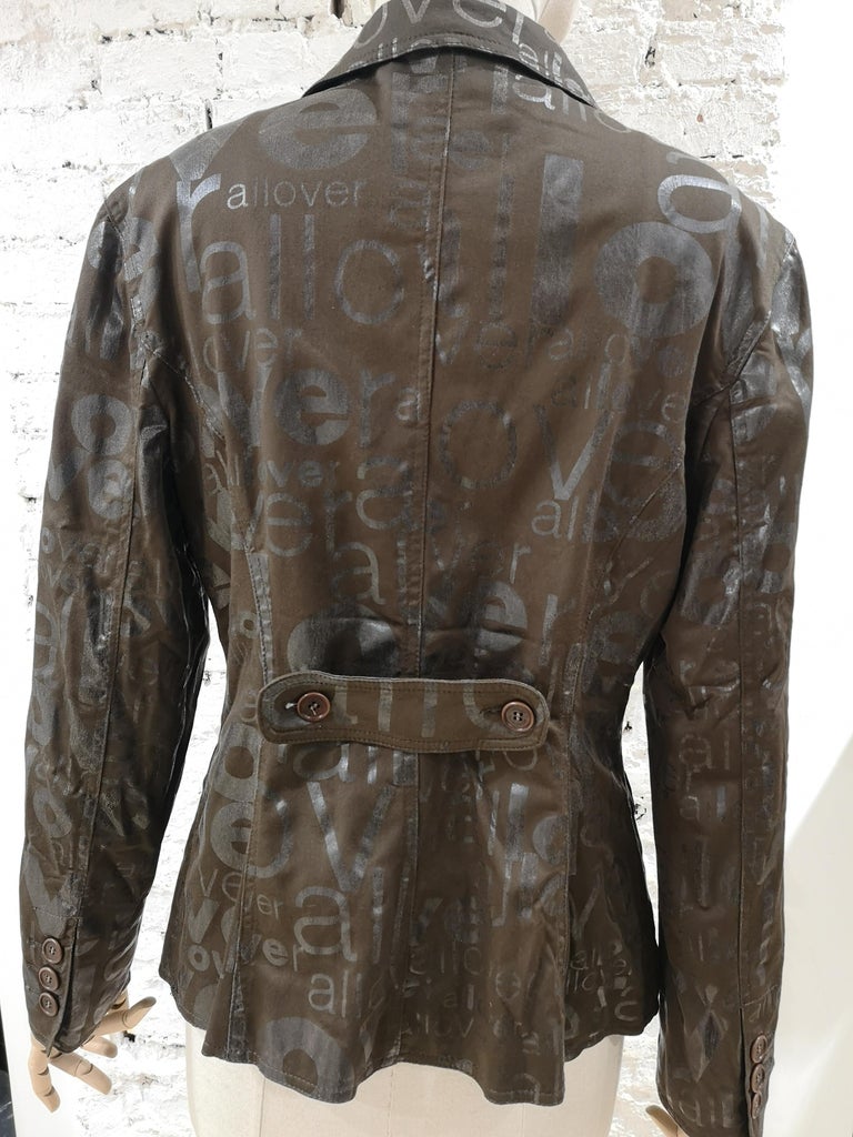 Moschino brown allover jacket For Sale 5