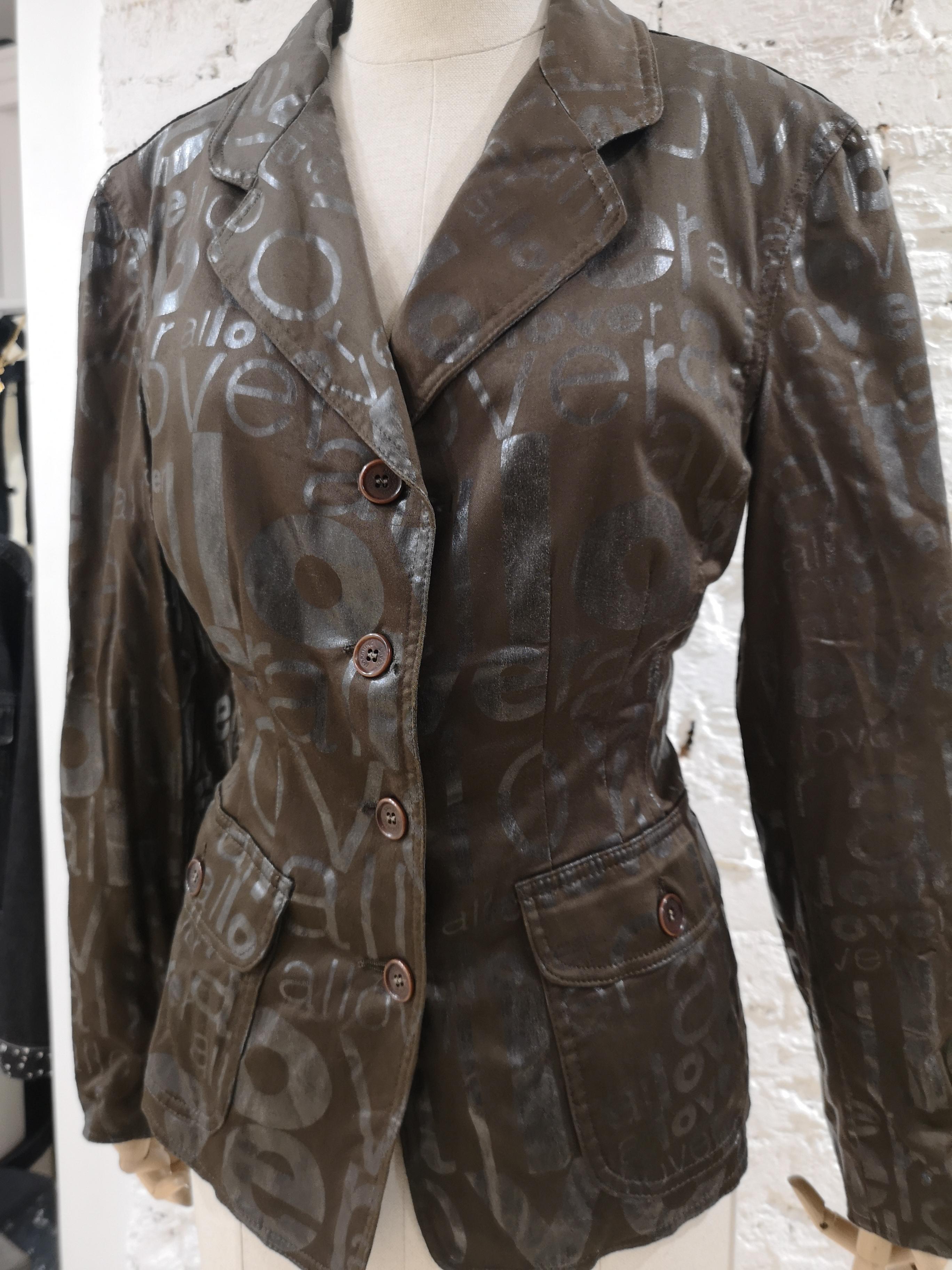 Women's Moschino brown allover jacket