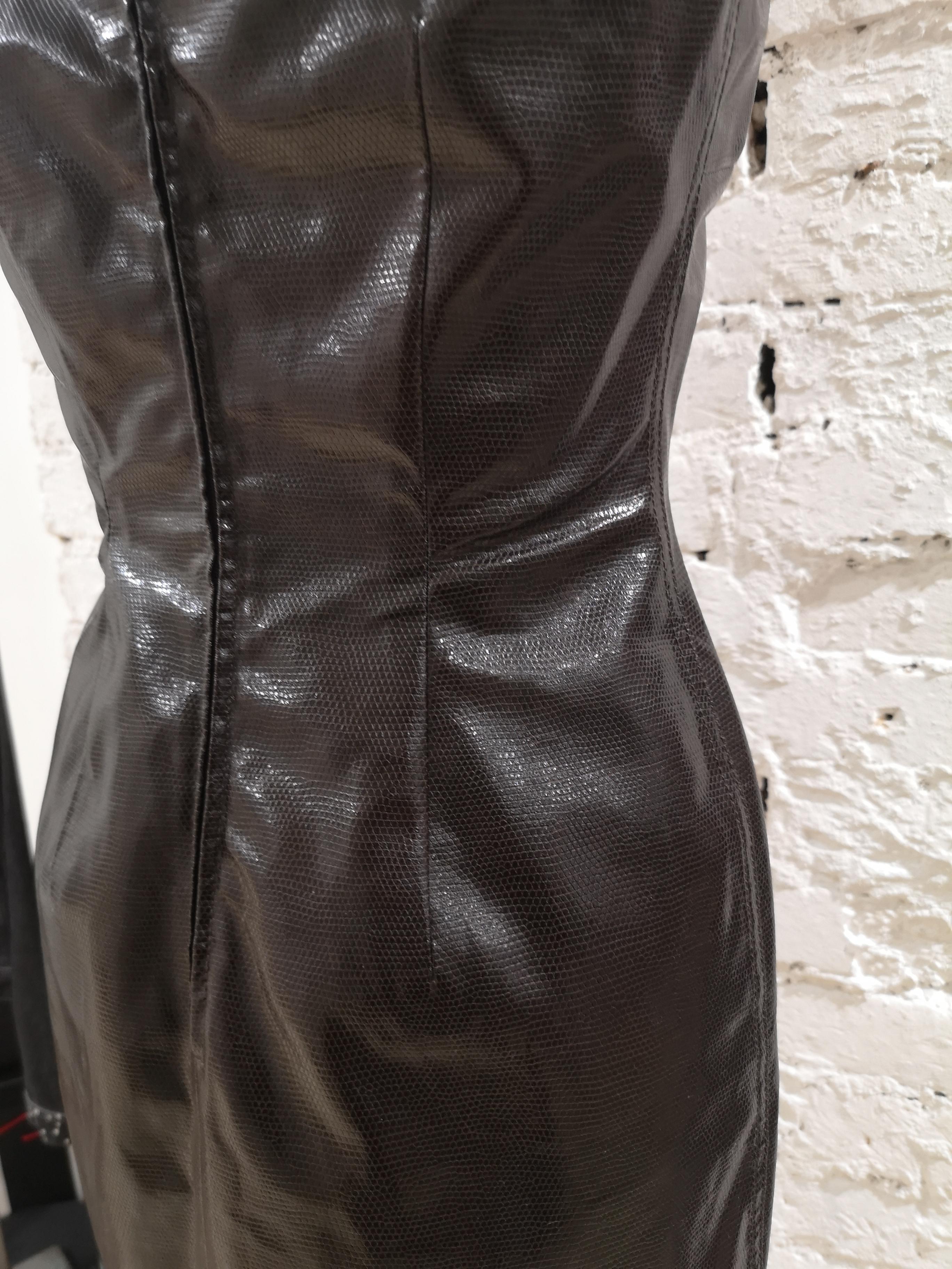 moschino leather dress