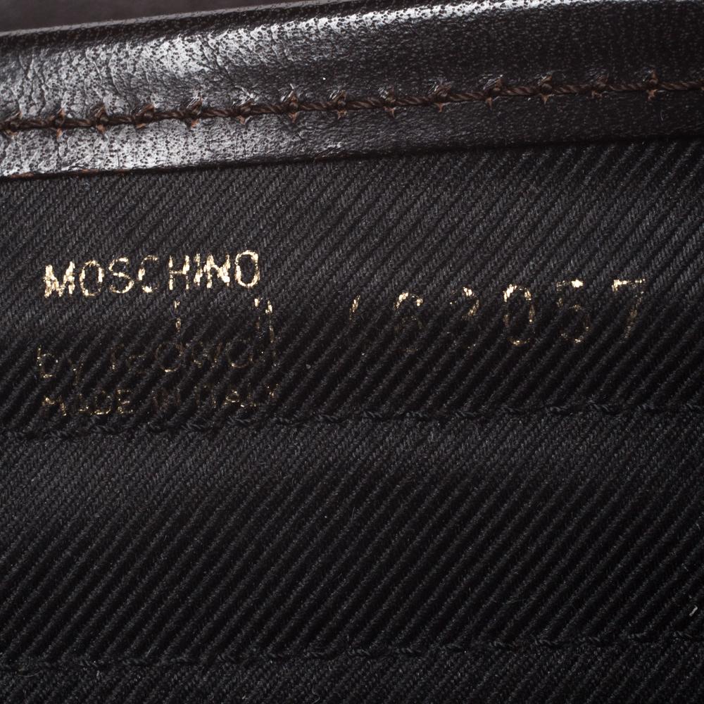 Moschino Brown Nylon and Leather Belt-Crossbody Bag 1