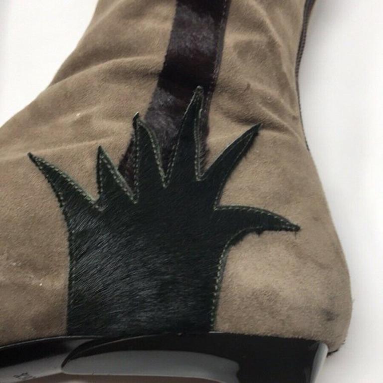giraffe leather boots
