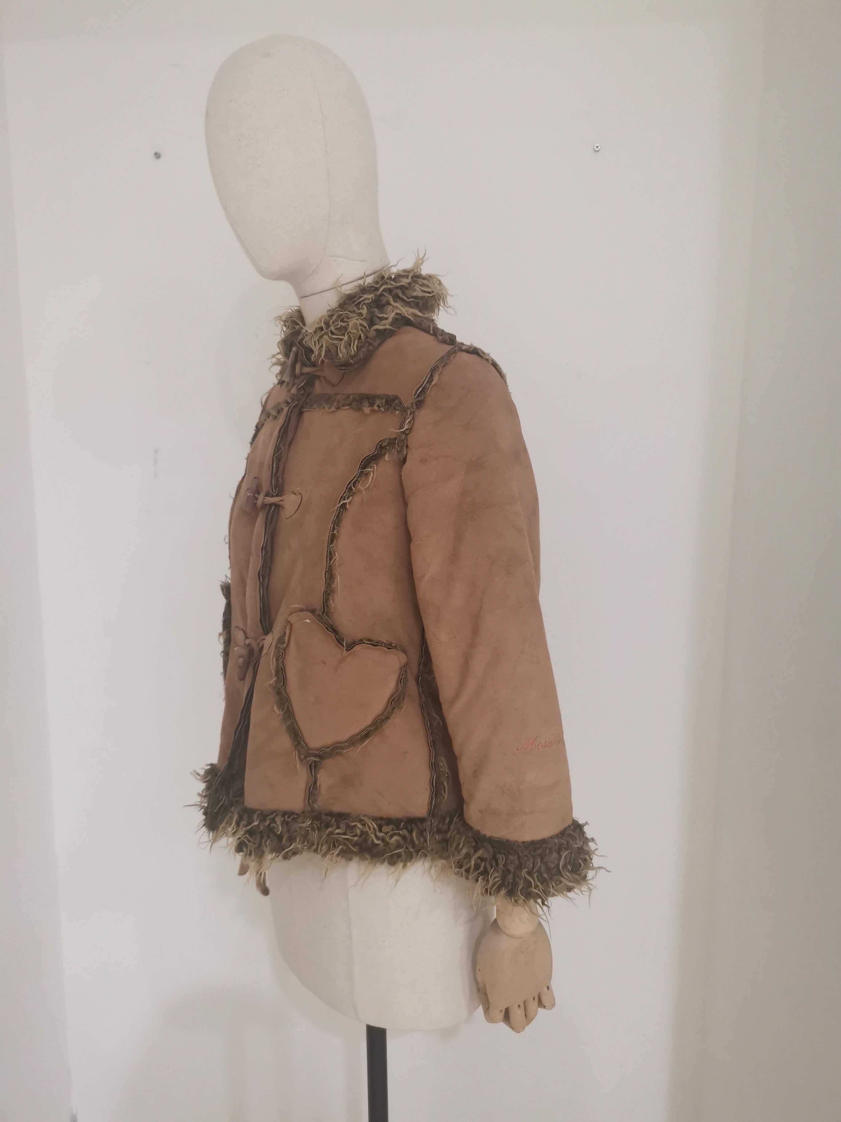 Moschino brown suede jacket In Good Condition In Capri, IT