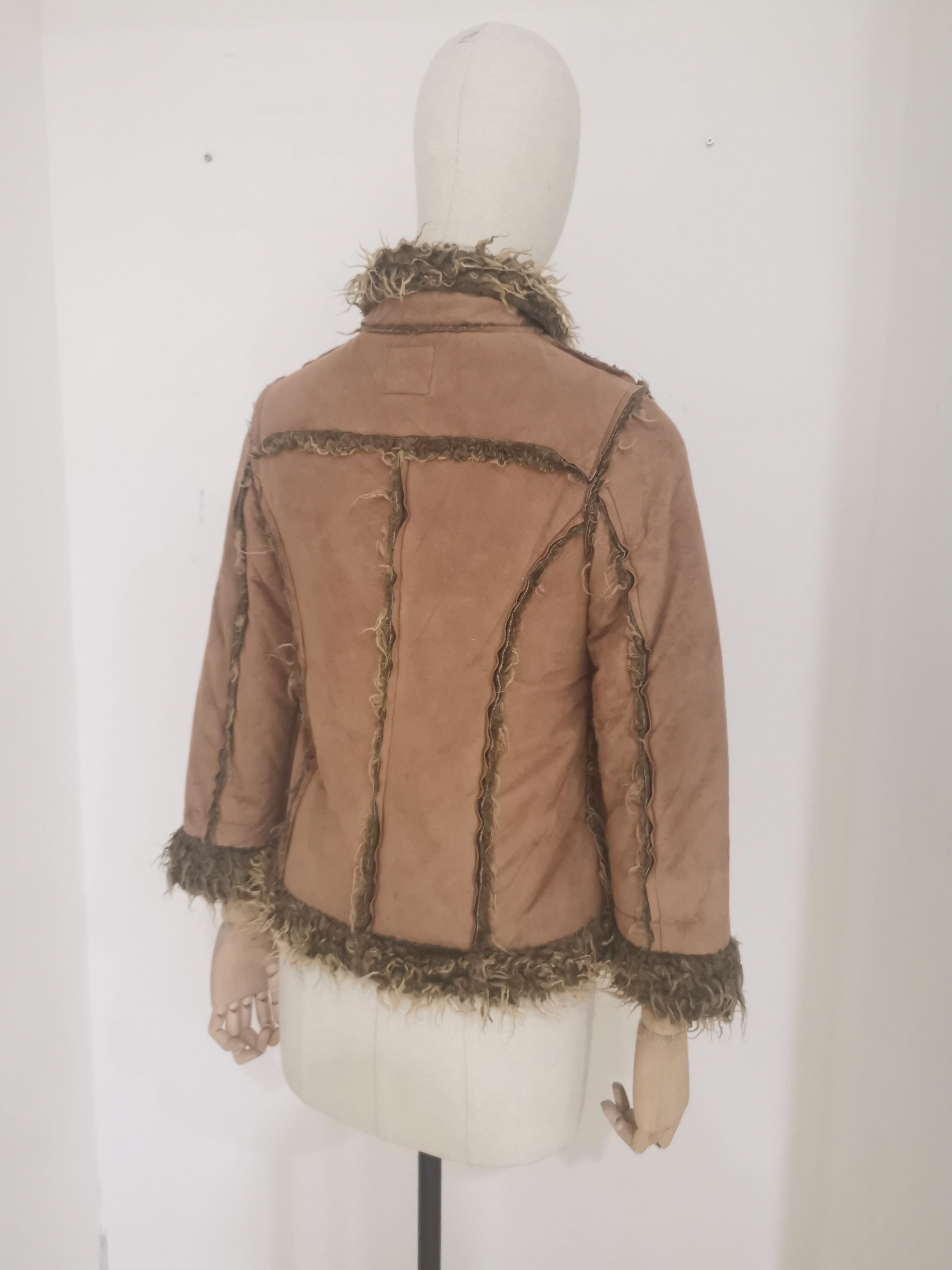 Moschino brown suede jacket 1