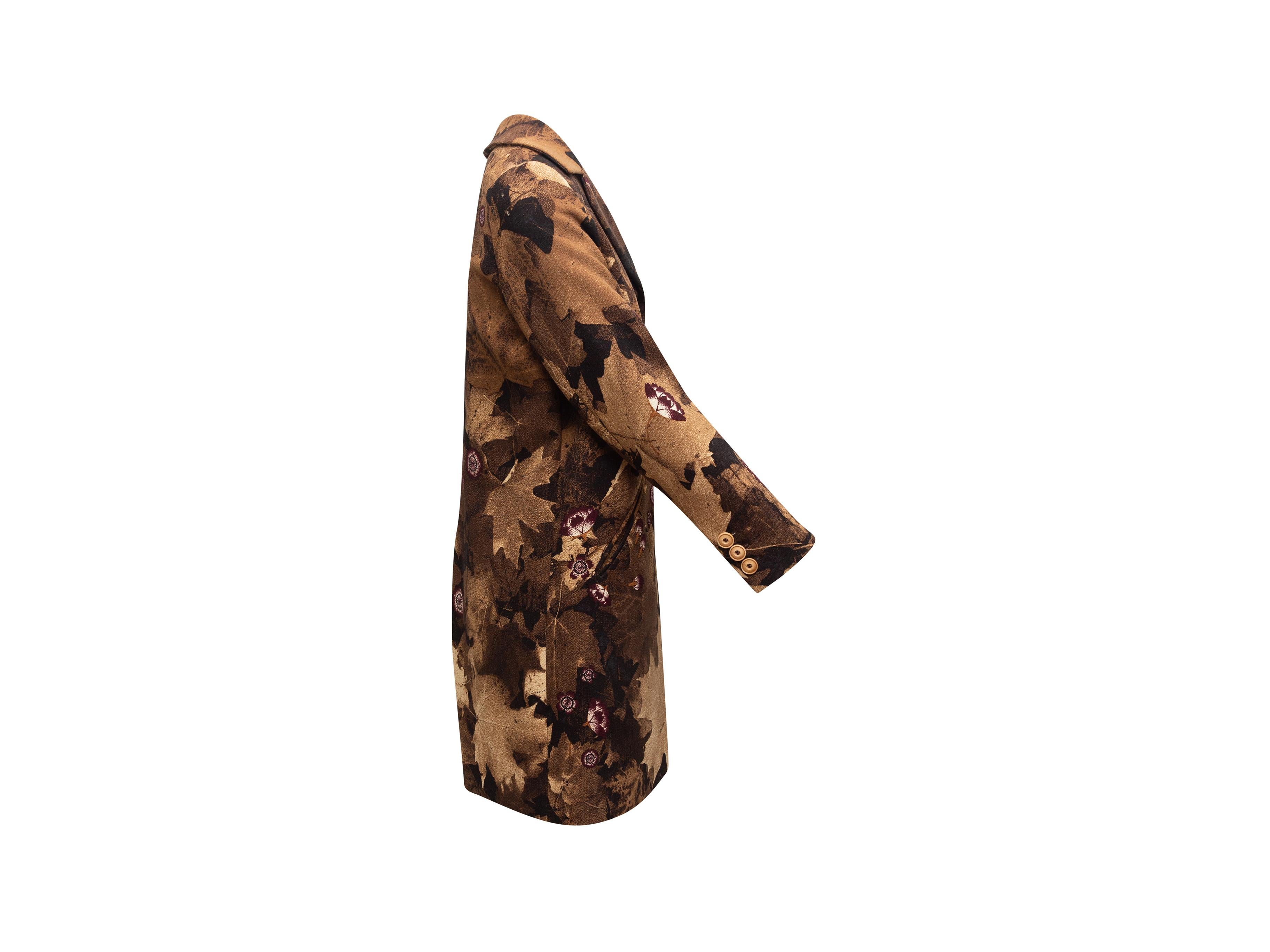Moschino slogan-print wool Peacoat - Brown