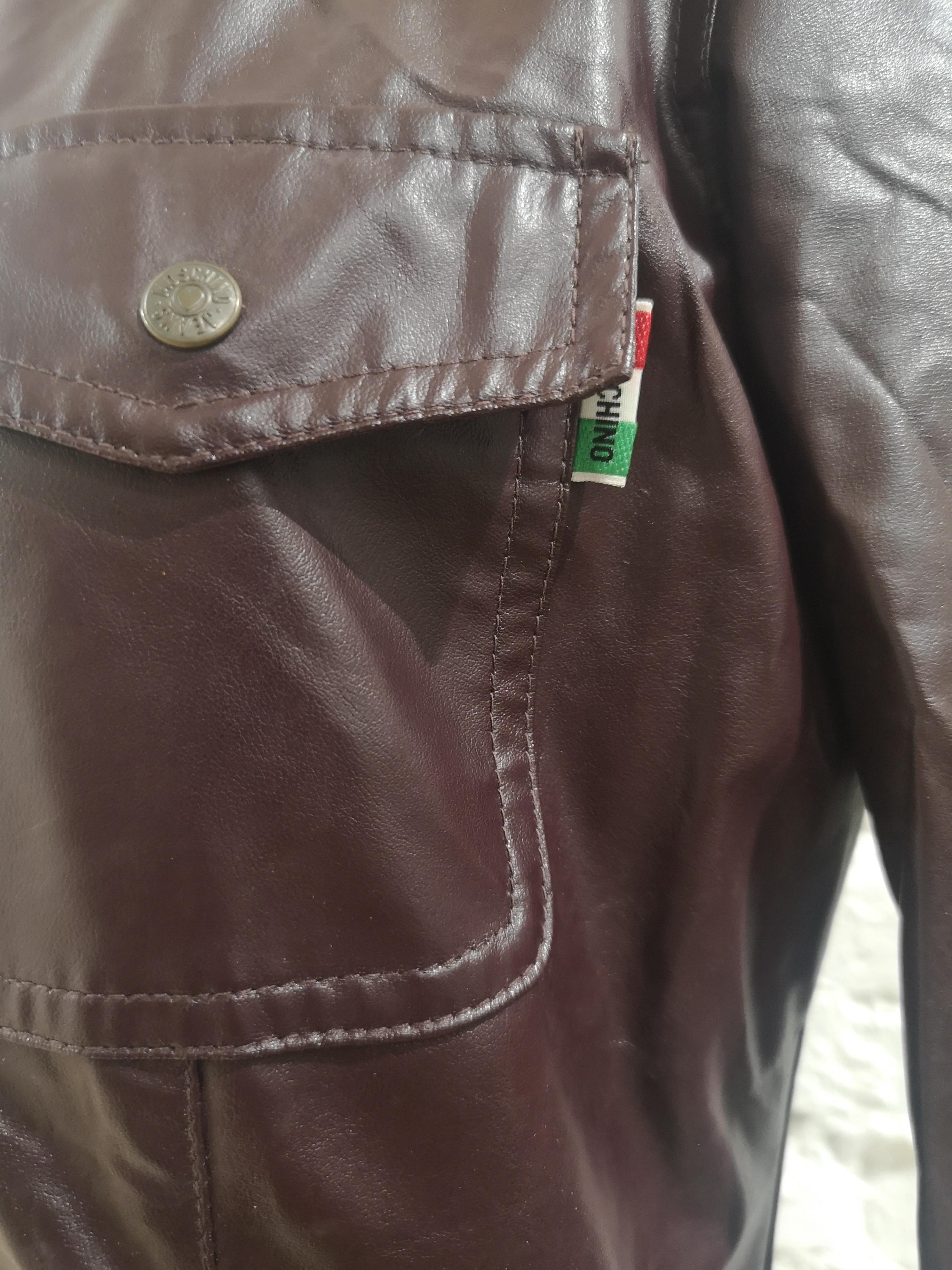 french connection belle faux fur & faux leather jacket