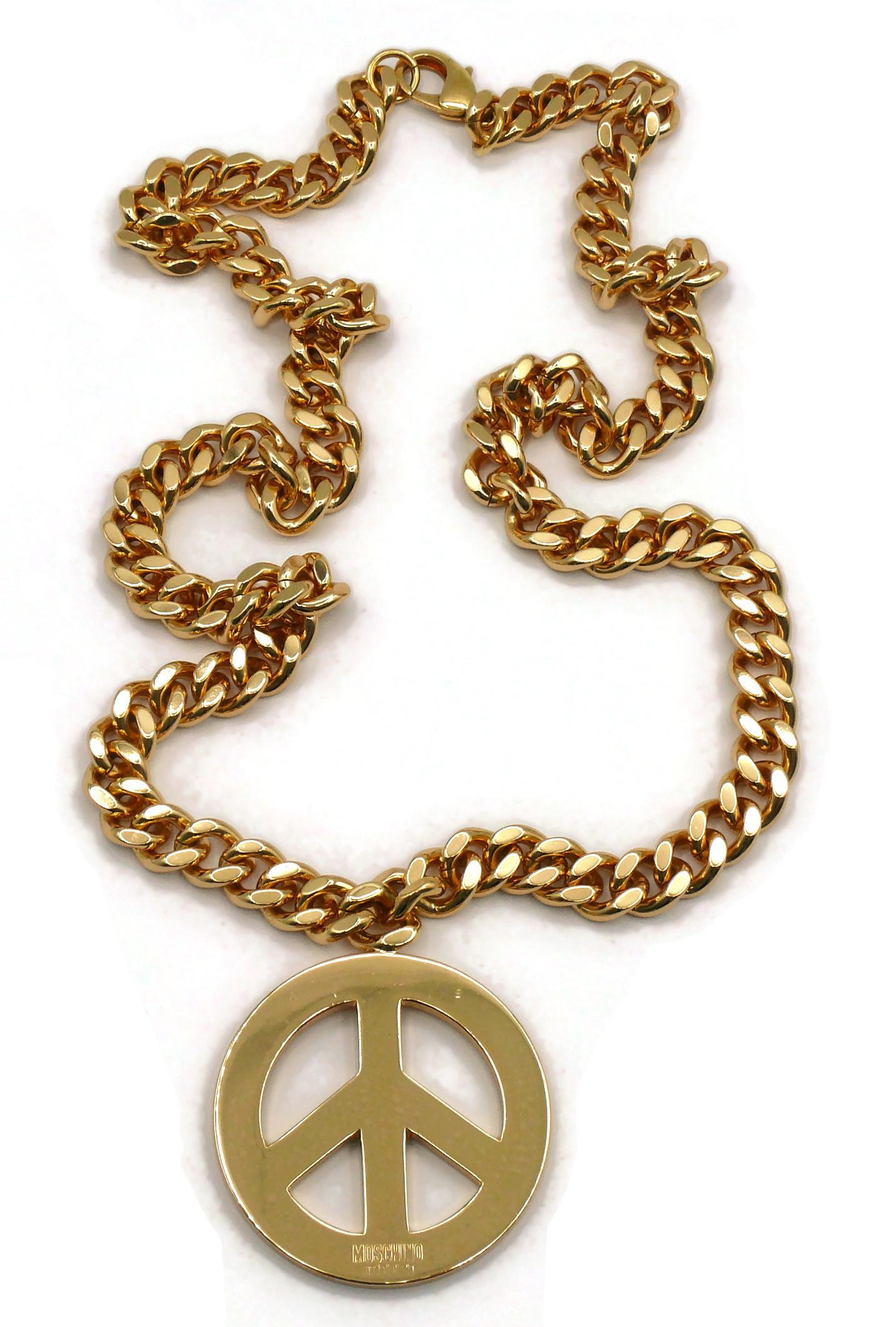 MOSCHINO by JEREMY SCOTT Peace Sign Pendant Necklace, Autumn/Winter 2014 For Sale 3