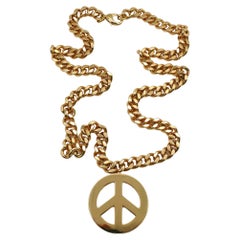 MOSCHINO by JEREMY SCOTT Peace Sign Pendant Necklace, Autumn/Winter 2014