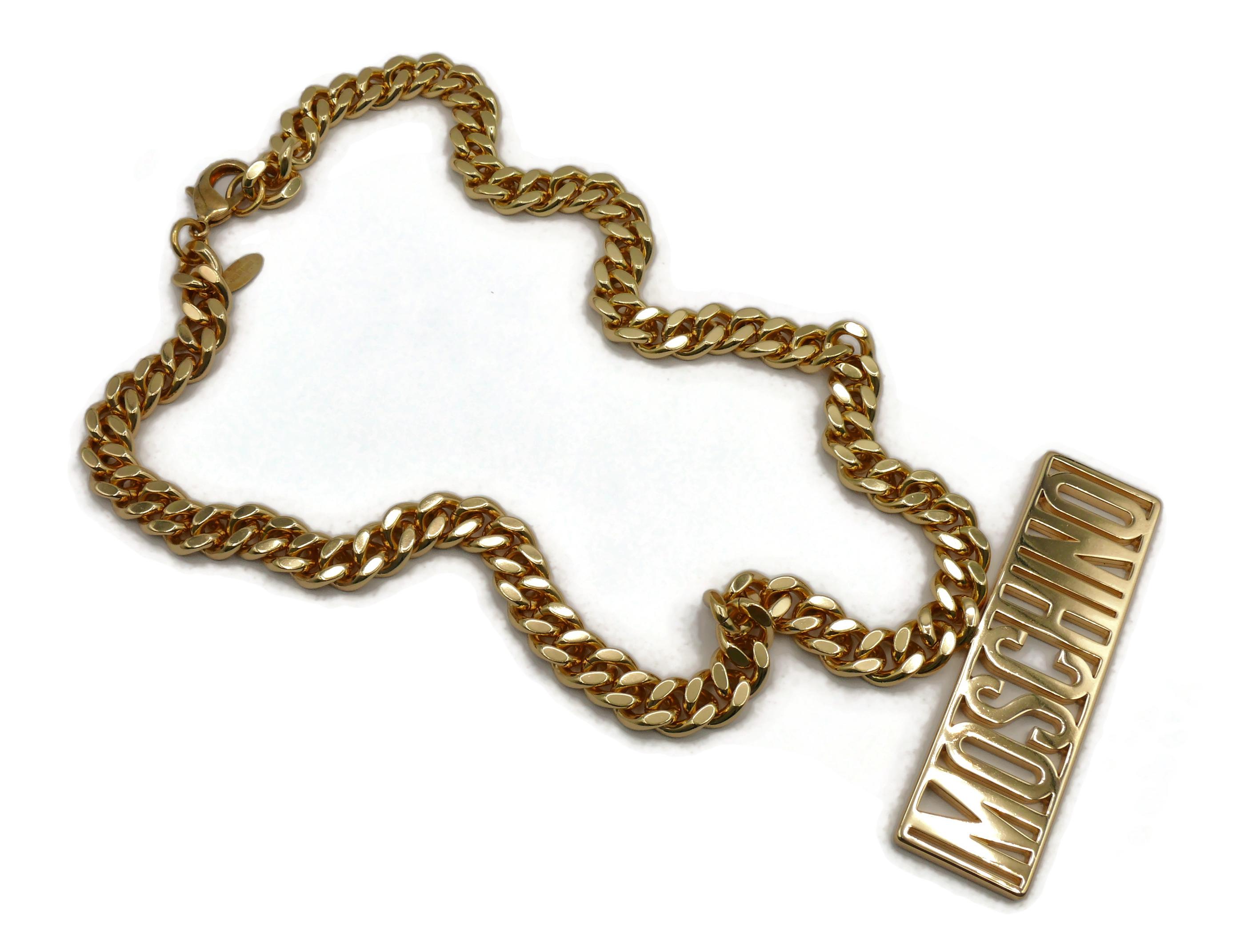 moschino chain necklace