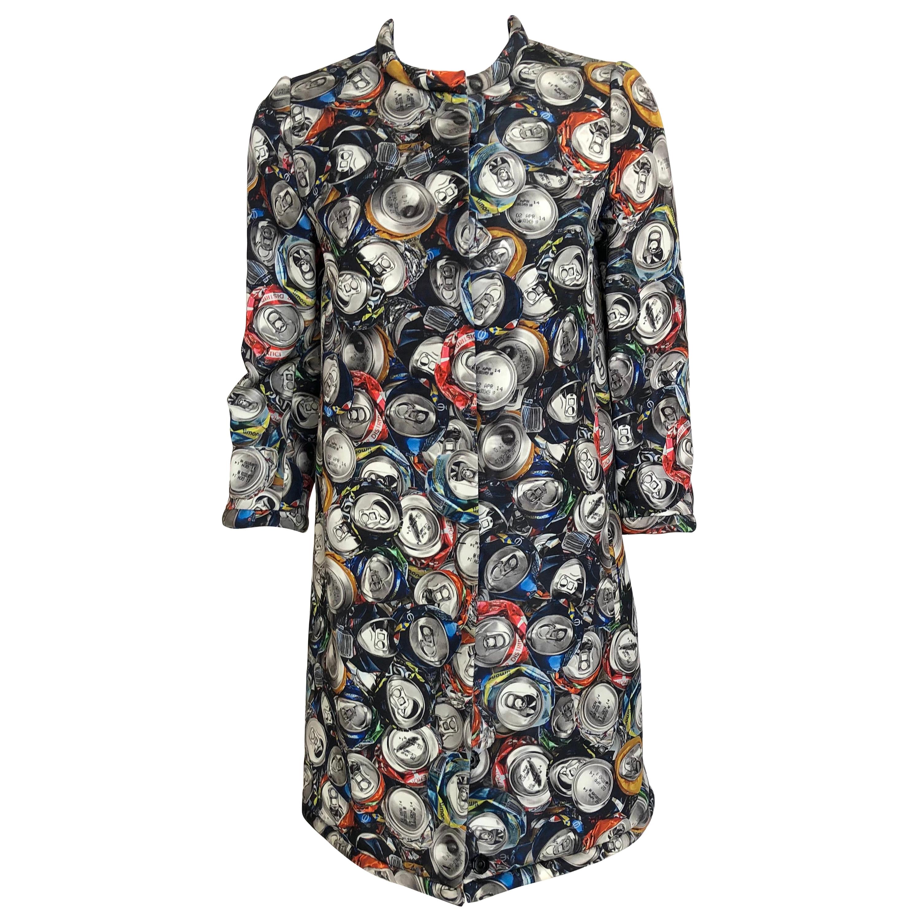 MOSCHINO by Jeremy Scott Soda Can print Coat For Sale