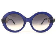 Moschino By Persol M253 Vintage Blue Jewelled Lady Gaga Sunglasses, 1990