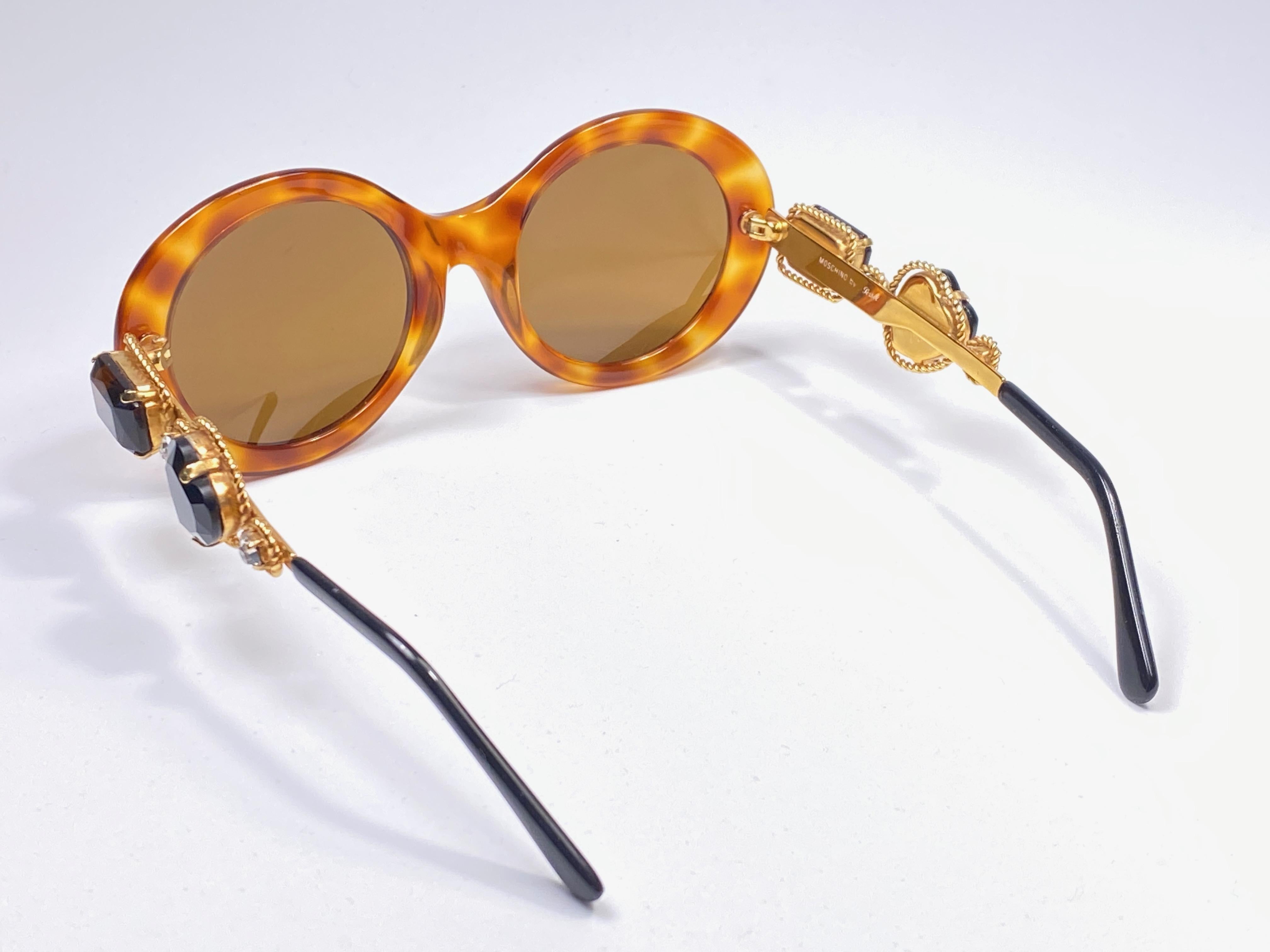 Moschino By Persol M253 Vintage Tortoise Jewelled Lady Gaga Sunglasses, 1990  2