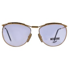 Moschino by Persol Vintage Gold Metal Eyeglasses mod. M18 56/18 135mm
