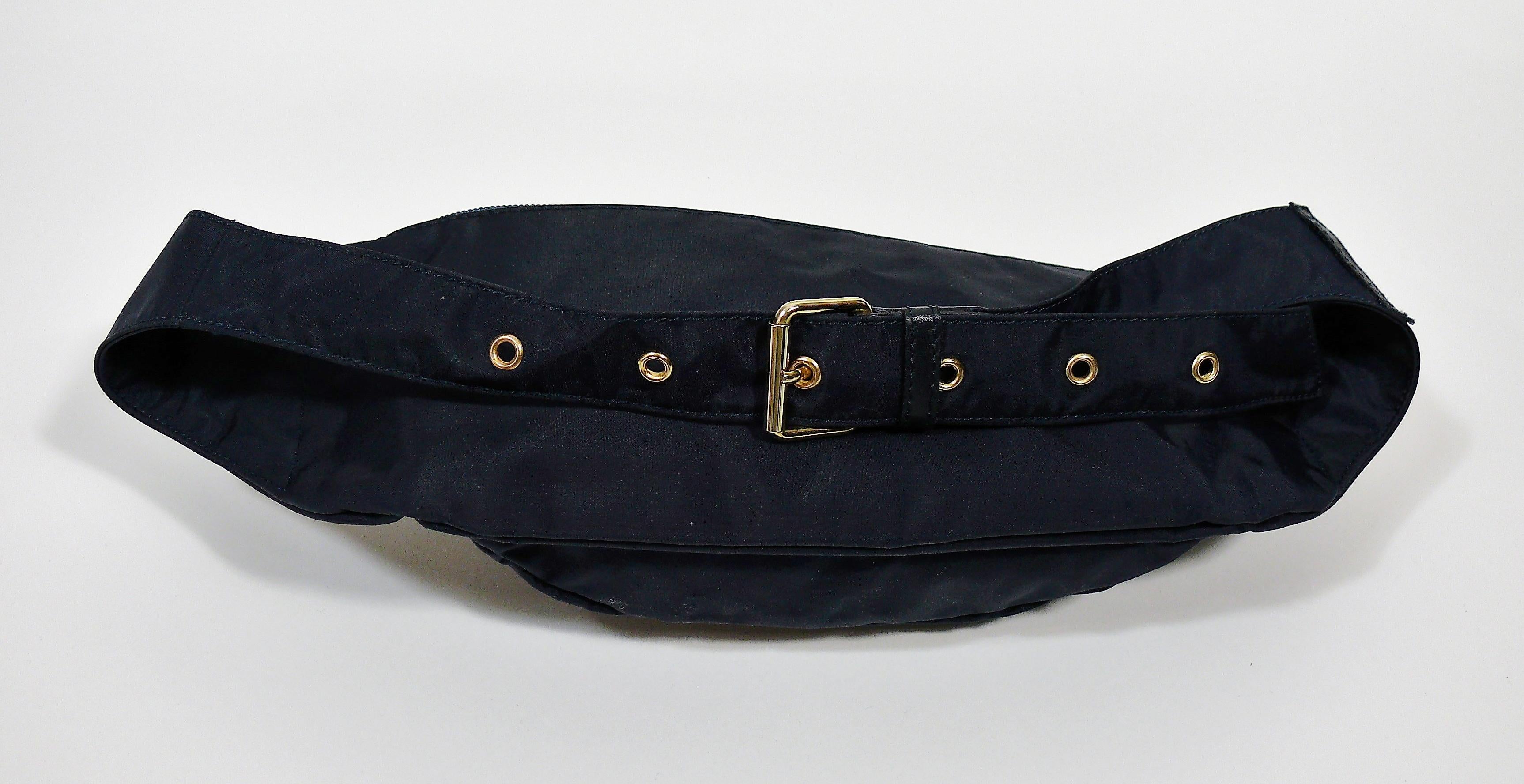 Moschino by Redwall Vintage Navy Blue Fanny Pack For Sale 2