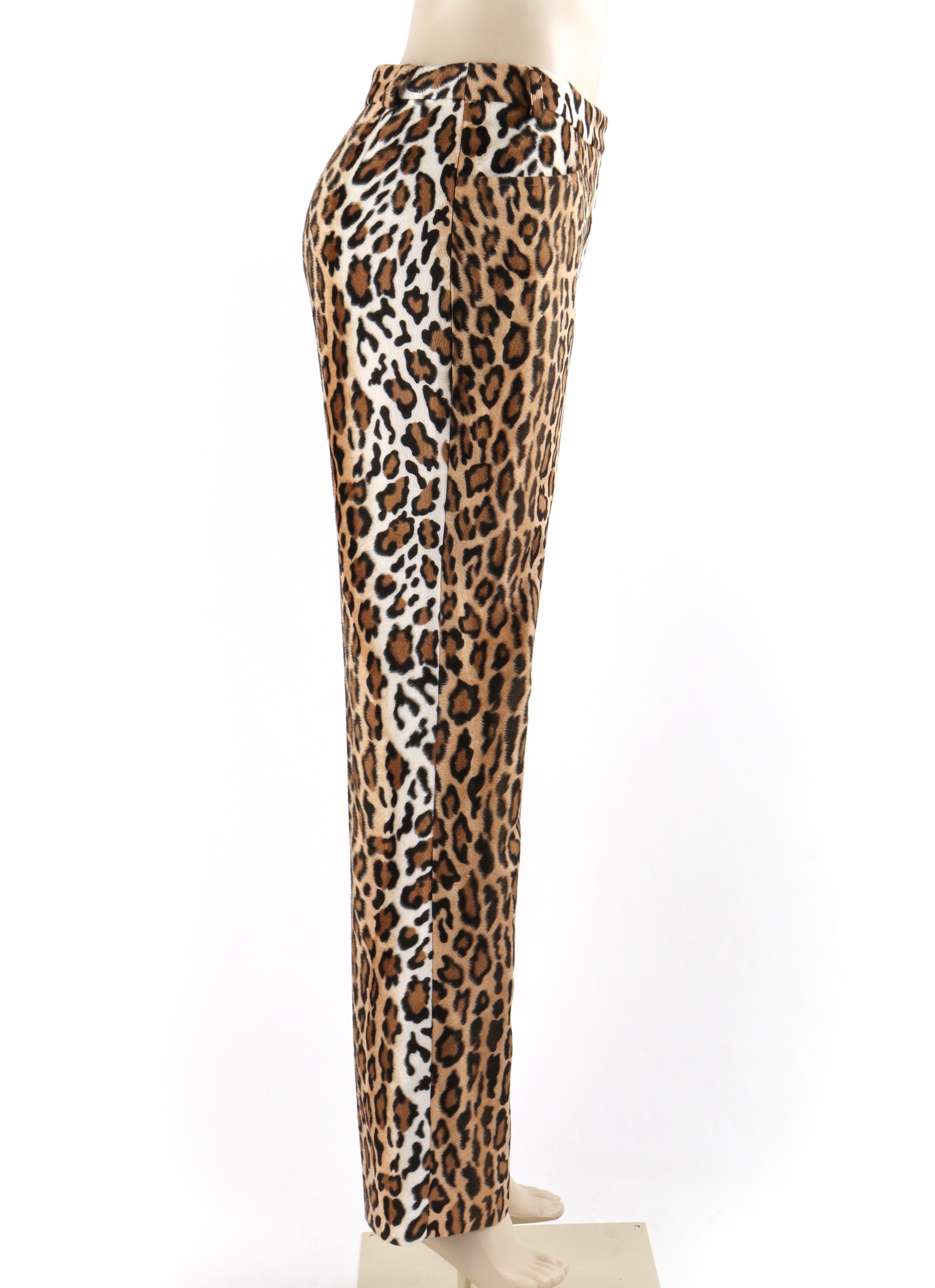 fuzzy leopard pants