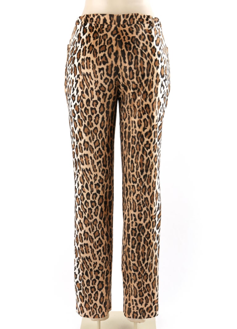 MOSCHINO c.1990's Cheap and Chic Brown Black Leopard Print