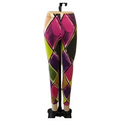 Vintage Moschino Calze Harlequin Leggings The Nanny
